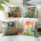 JOTOM Floral Cushion Covers Pack Of 4
